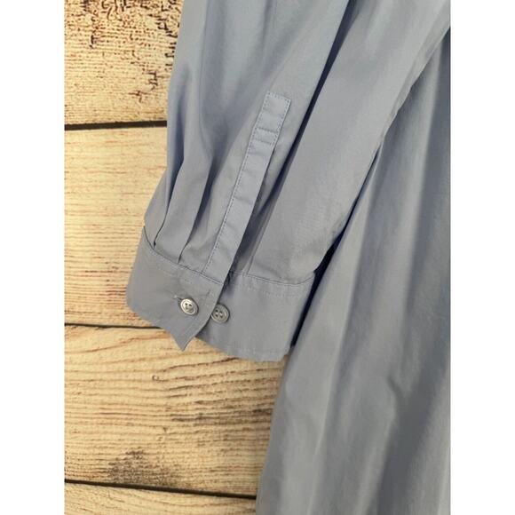 Theory Zizinna T Mini Dress Women's Size 10 Light Blue 3/4 Sleeve - Picture 7 of 12